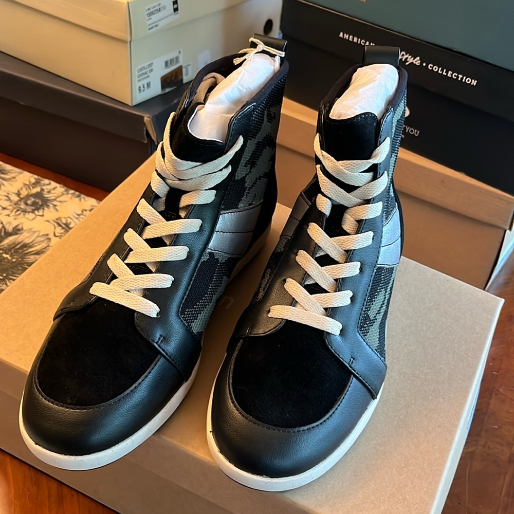 Sanctuary Major mixed high top sneaker boots 7.5 new in box